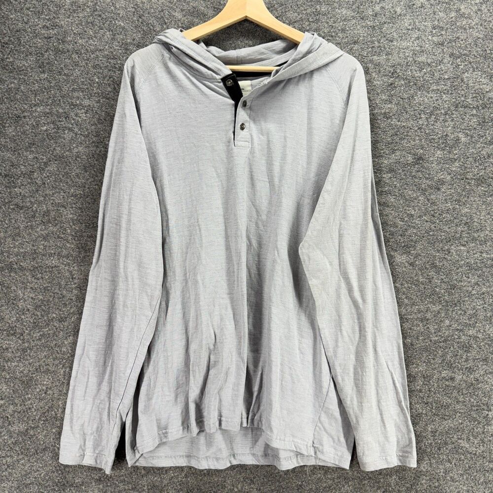 New Six Lincoln Hoodie Men XL Gray Hooded Long Sleeve Cotton Pullover Regular